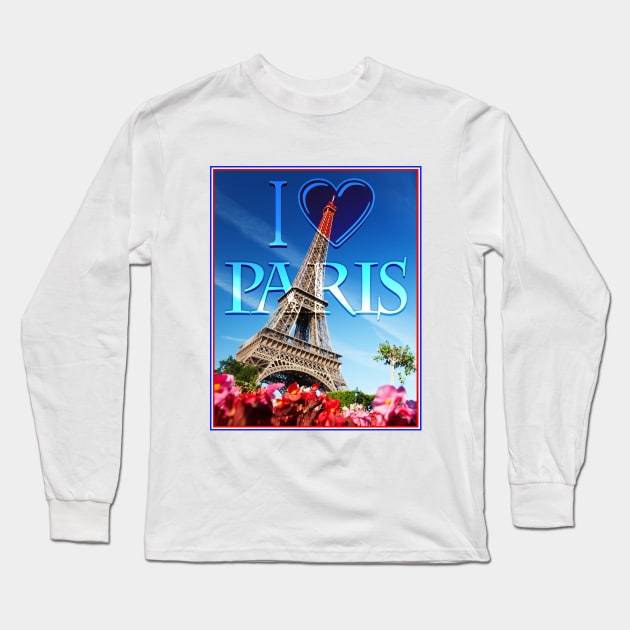 I Love Paris Long Sleeve T-Shirt by Extracom